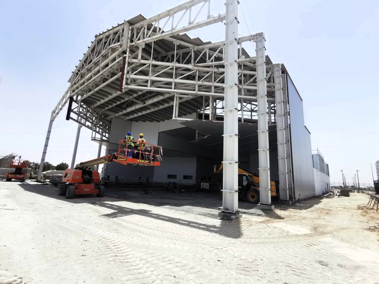 Avancement des travaux de notre salle de peinture à Dubai